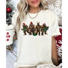 Bigfoot Christmas Lights comfort Colors Shirt Sasquatch Christmas Shirt Cute Christmas Family Shirt LS694 - Physical