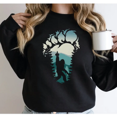 Bigfoot Sweatshirt Cute Bigfoot Sweatshirt Hiking Yeti Sasquatch Cool Vintage Shirt Gift-498 - Physical