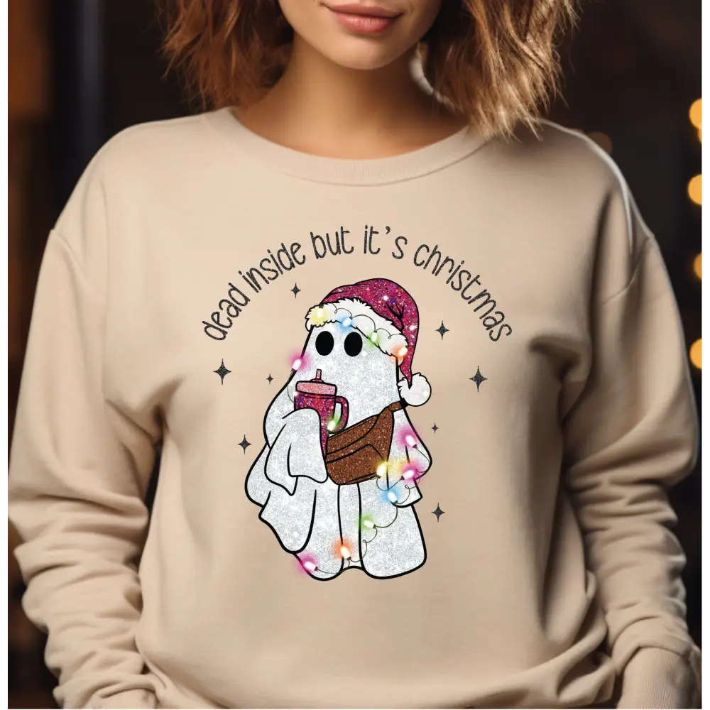 Boo Jee Christmas Sweatshirt Dead Inside But It’s Christmas Boojee Sweatshirt Funny Christmas Sweatshirt Christmas