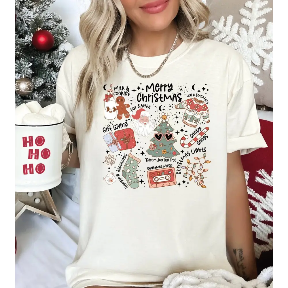 Comfort Colors Groovy Christmas Shirt Santa Claus Retro Christmas Shirt Merry Christmas Tee Christmas Vibes Christmas