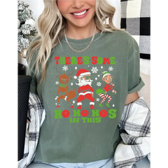 Comfort Colors Ho Ho Ho’s in This House Christmas Shirt Funny Santa Christmas Shirt There Is Some Ho’s