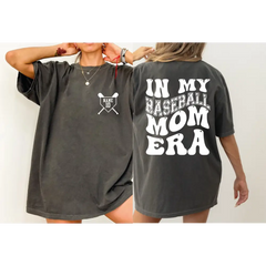 Custom Baseball Mom Comfort Colors Shirt In my Baseball Mom Era Shirt Baseball Numbers and Name Shirt Game Day Shirt