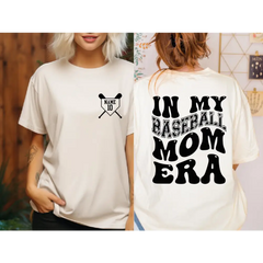 Custom Baseball Mom Comfort Colors Shirt In my Baseball Mom Era Shirt Baseball Numbers and Name Shirt Game Day Shirt