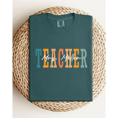 Custom Teacher Comfort Colors Shirt Back to School Teacher Shirt Teacher Team Shirts Personalized School Tshirt Teacher