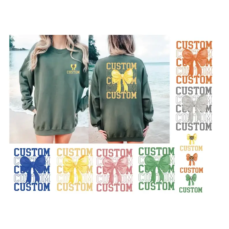 Custom Team Mascot Sweatshirt Game Day Sweatshirt Bow Mascot Sweatshirt Footbal Team Sweatshirt Cheer Mascot L058