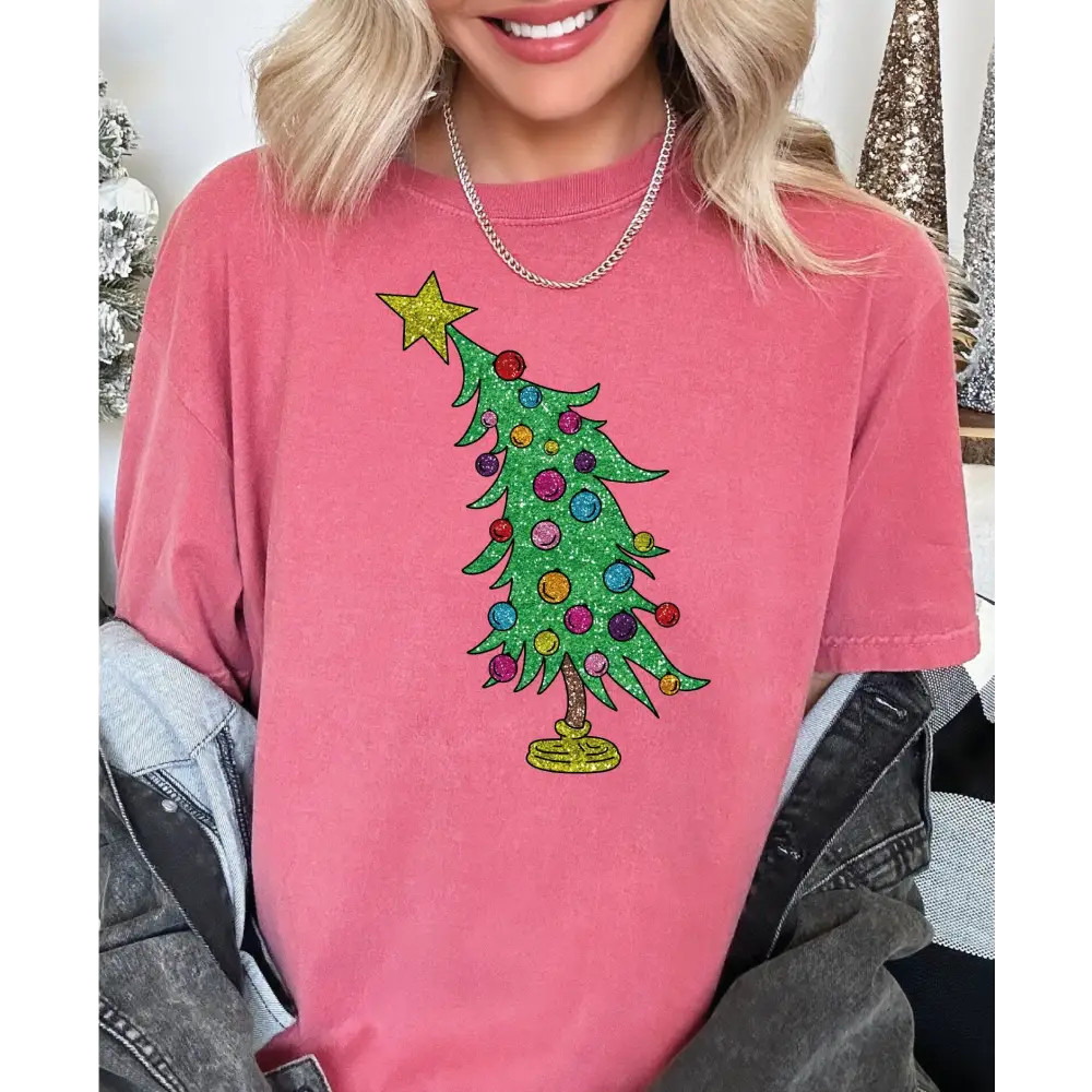 Cute Christmas Tree Comfort Colors Shirt Trendy Christmas Tree Shirt Christmas Holidays Gifts Christmas Shirt Holiday