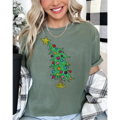 Cute Christmas Tree Comfort Colors Shirt Trendy Christmas Tree Shirt Christmas Holidays Gifts Christmas Shirt Holiday