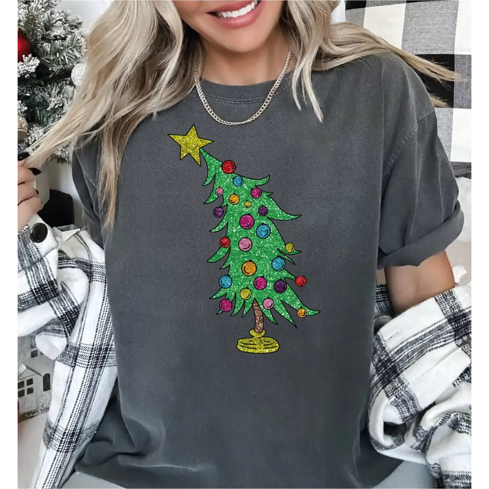 Cute Christmas Tree Comfort Colors Shirt Trendy Christmas Tree Shirt Christmas Holidays Gifts Christmas Shirt Holiday