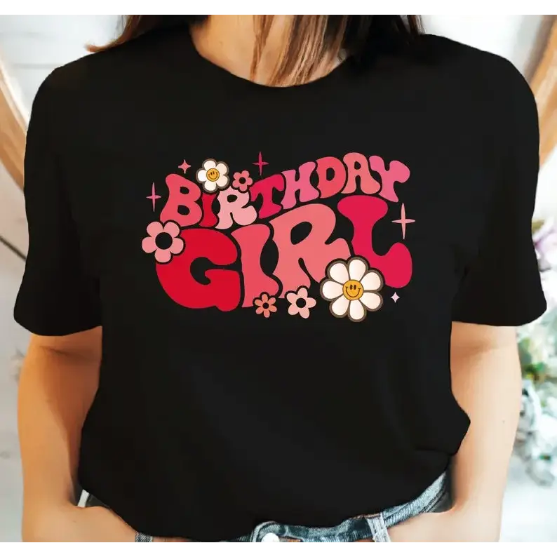 Floral Birthday Girl Shirt Girls Birthday Party Birthday Girl Tshirt Birthday Shirt Gift For Birthday Birthday Girl