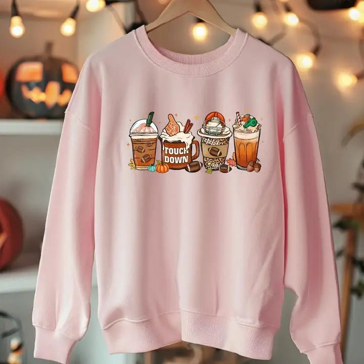 Football Coffee Cup Fall Season Sweatshirt Pumpkin Scarecrow Tshirt Happy Fall Yall Shirt,pumpkin Season SAS1708