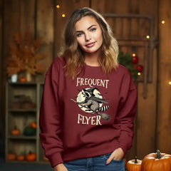 Frequent Flyer Halloween Sweatshirt Halloween Raccoon Hoodie Funny Raccoon Shirt,Pumpkin Shirt Horror Pumpkin Shirt