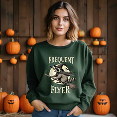 Frequent Flyer Halloween Sweatshirt Halloween Raccoon Hoodie Funny Raccoon Shirt,Pumpkin Shirt Horror Pumpkin Shirt