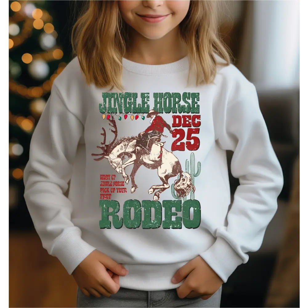 Giddy Up Jingle Horse Pick Up Your Feet Sweatshirt Western Christmas Family Sweatshirt Cowboy Santa Shirt LS667