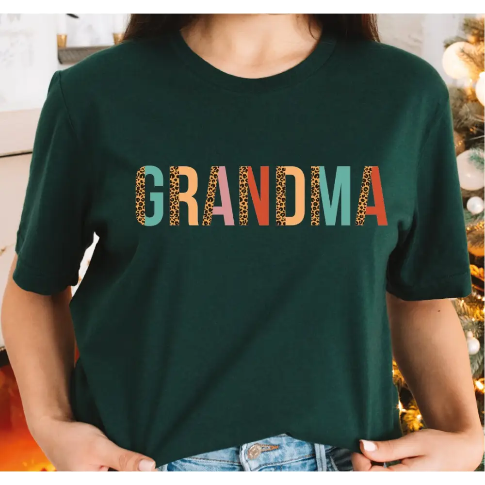 Grandma Shirt Grandma T-shirts Leopard Grandma Tee Retro Grandma Tshirt Gifts For Grandma Mother’s Day gift