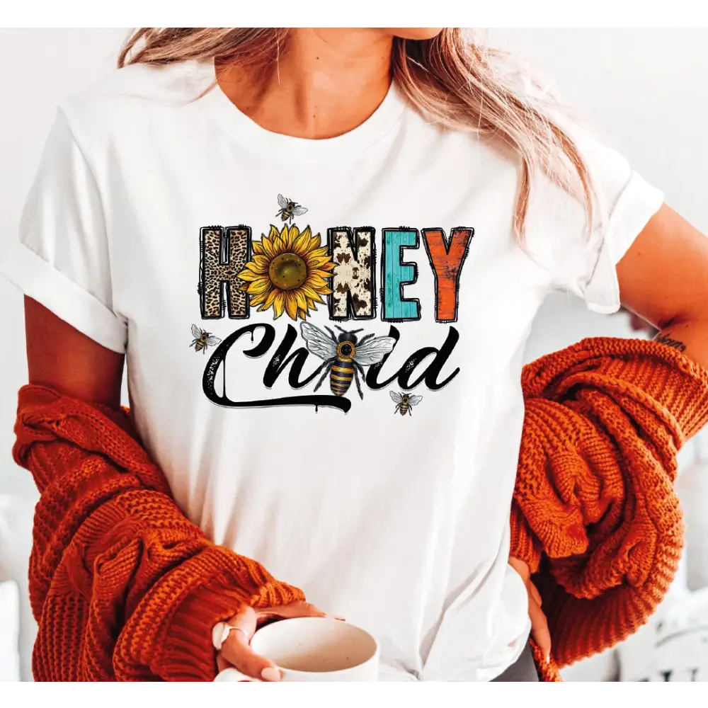 Honey Bee Shirt Honey Child Shirt Honey Bee Shirt Mothers Day Gift From Kids Boho Hippie Shirt for Women Vintage Style