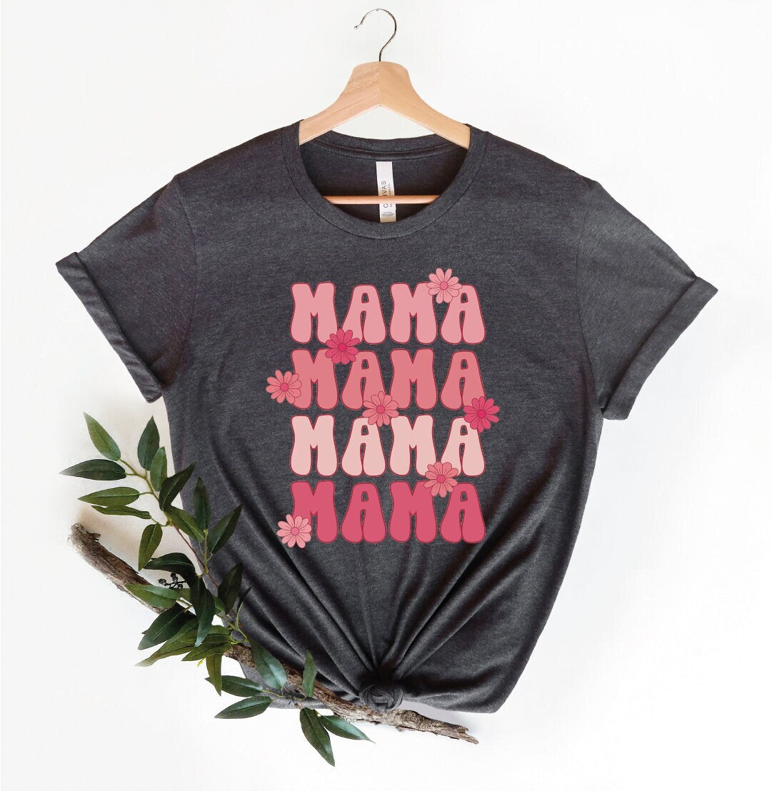 Cute Mom Shirts Mama Tshirt Mothers Day Gift Mama Shirt Heart Cute Mama Gift for Mothers Day LS093