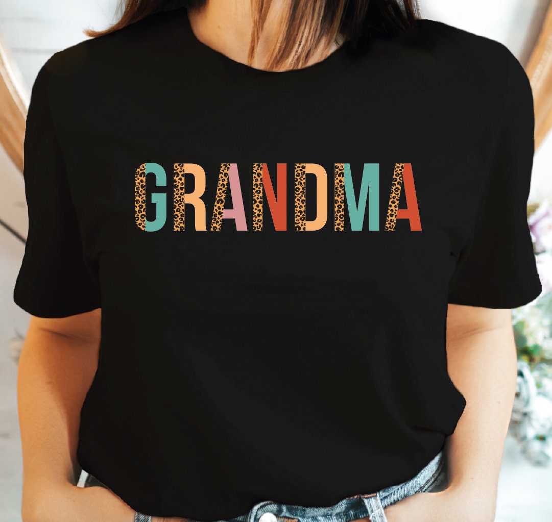 Grandma Shirt Grandma T-shirts Leopard Grandma Tee Retro Grandma Tshirt Gifts For Grandma Mother’s Day gift