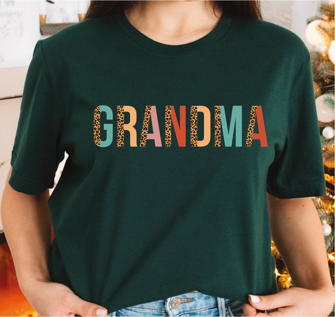 Grandma Shirt Grandma T-shirts Leopard Grandma Tee Retro Grandma Tshirt Gifts For Grandma Mother’s Day gift