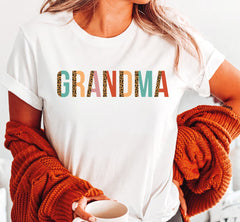 Grandma Shirt Grandma T-shirts Leopard Grandma Tee Retro Grandma Tshirt Gifts For Grandma Mother’s Day gift