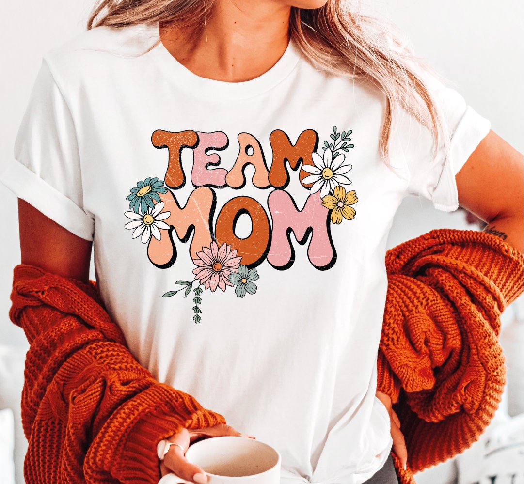 Retro Team Mom Shirt Sport Mom Shirt Mom Life Mom Squad Best Mom Team Mom Gift Football Team Mom Baseball Mama Tee LS204