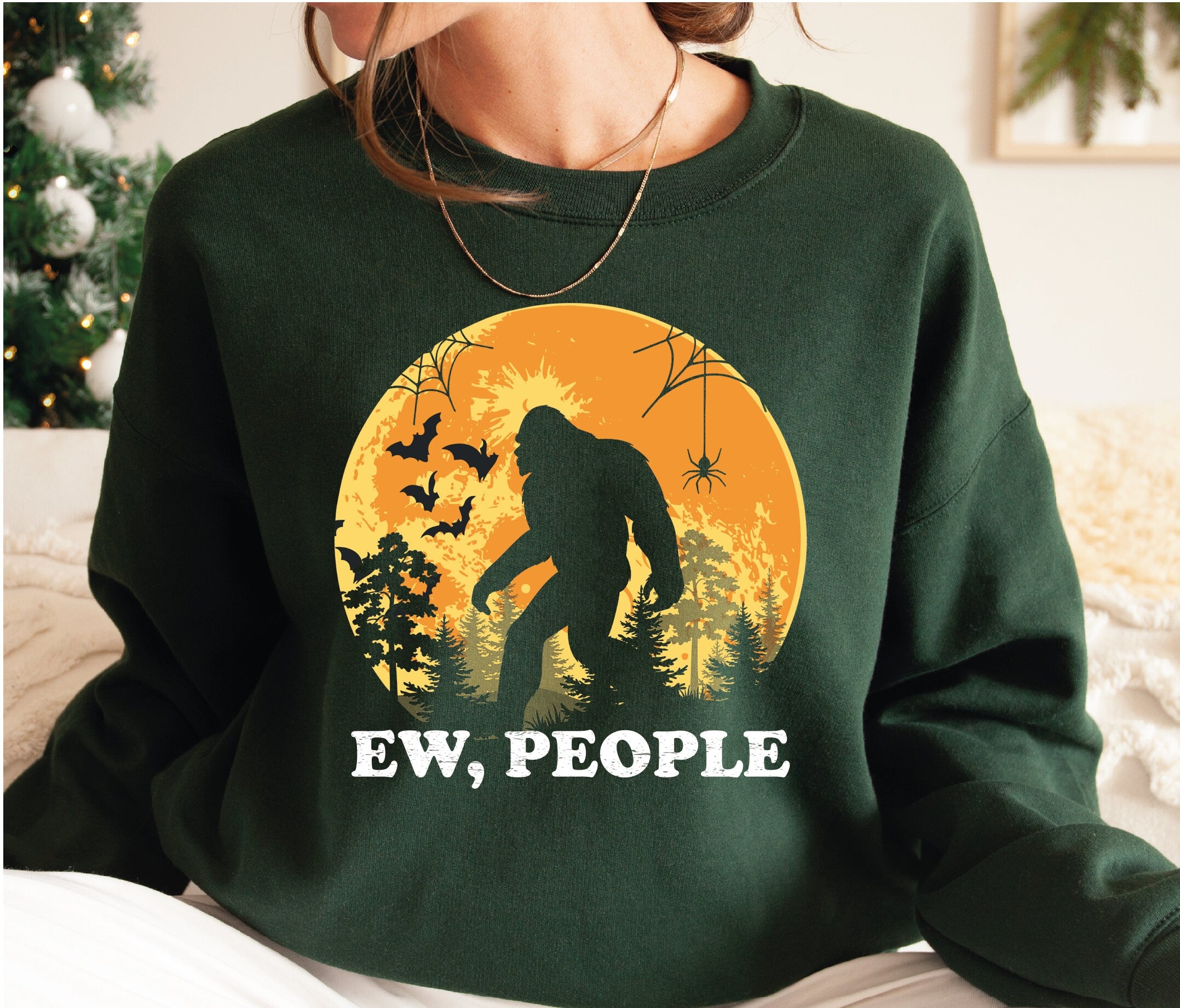 Ew People Bigfoot Sweatshirt Cute Bigfoot Sweatshirt Hiking Yeti Sasquatch Cool Vintage Shirt Gift-130