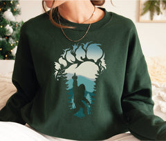 Bigfoot Sweatshirt Cute Bigfoot Sweatshirt Hiking Yeti Sasquatch Cool Vintage Shirt Gift-498