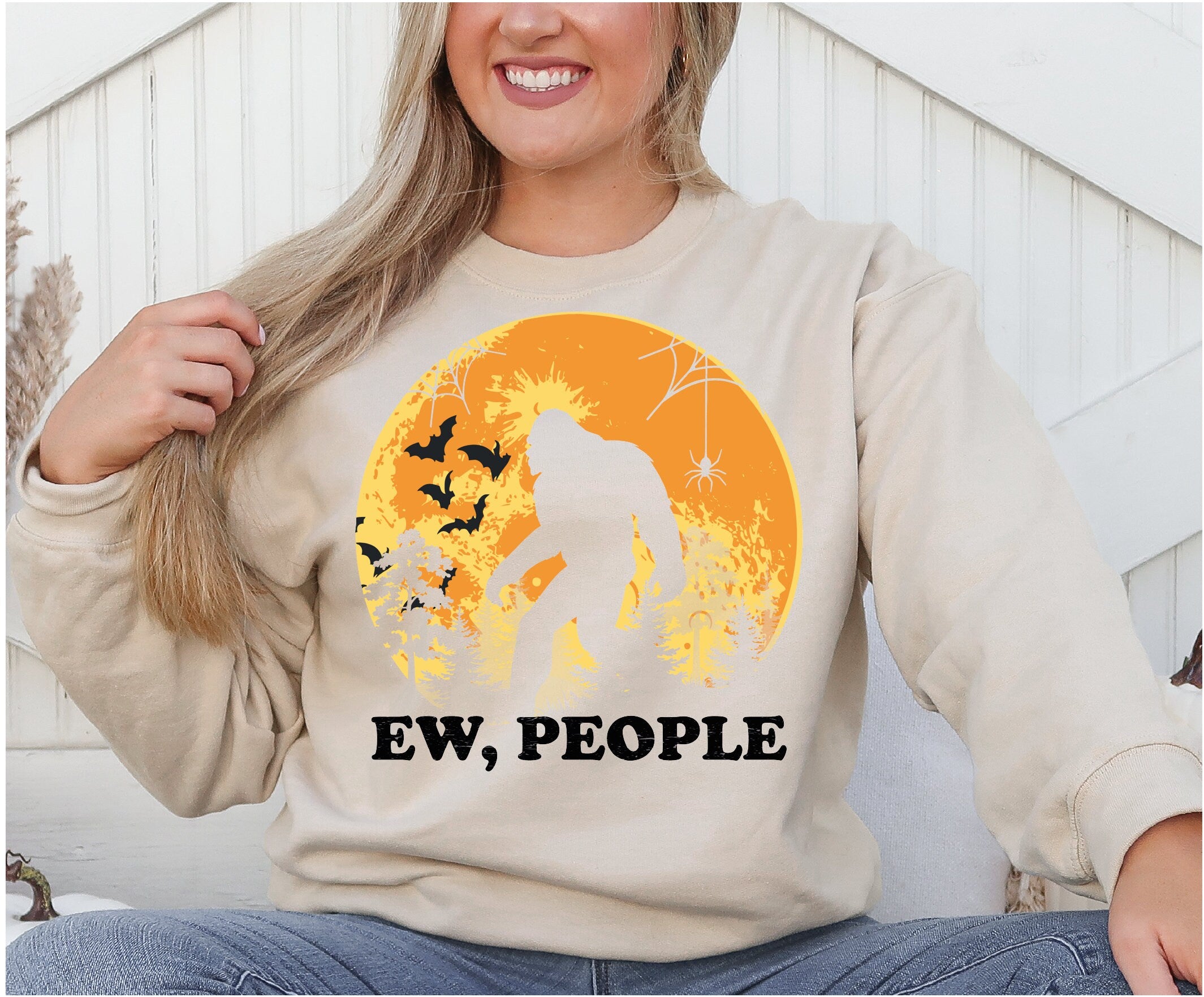 Ew People Bigfoot Sweatshirt Cute Bigfoot Sweatshirt Hiking Yeti Sasquatch Cool Vintage Shirt Gift-130