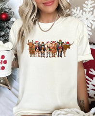 Christmas Cow Comfort Colors Shirt Funny Christmas Shirt Holiday Shirt Farm Christmas Shirt Christmas Cow Shirt LS740