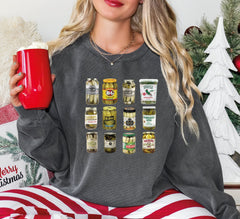 Vintage Style Canned Pickles Sweatshirt Canning Season Sweatshirt Pickle Lovers Sweatshirt Homemade Pickles Sweater