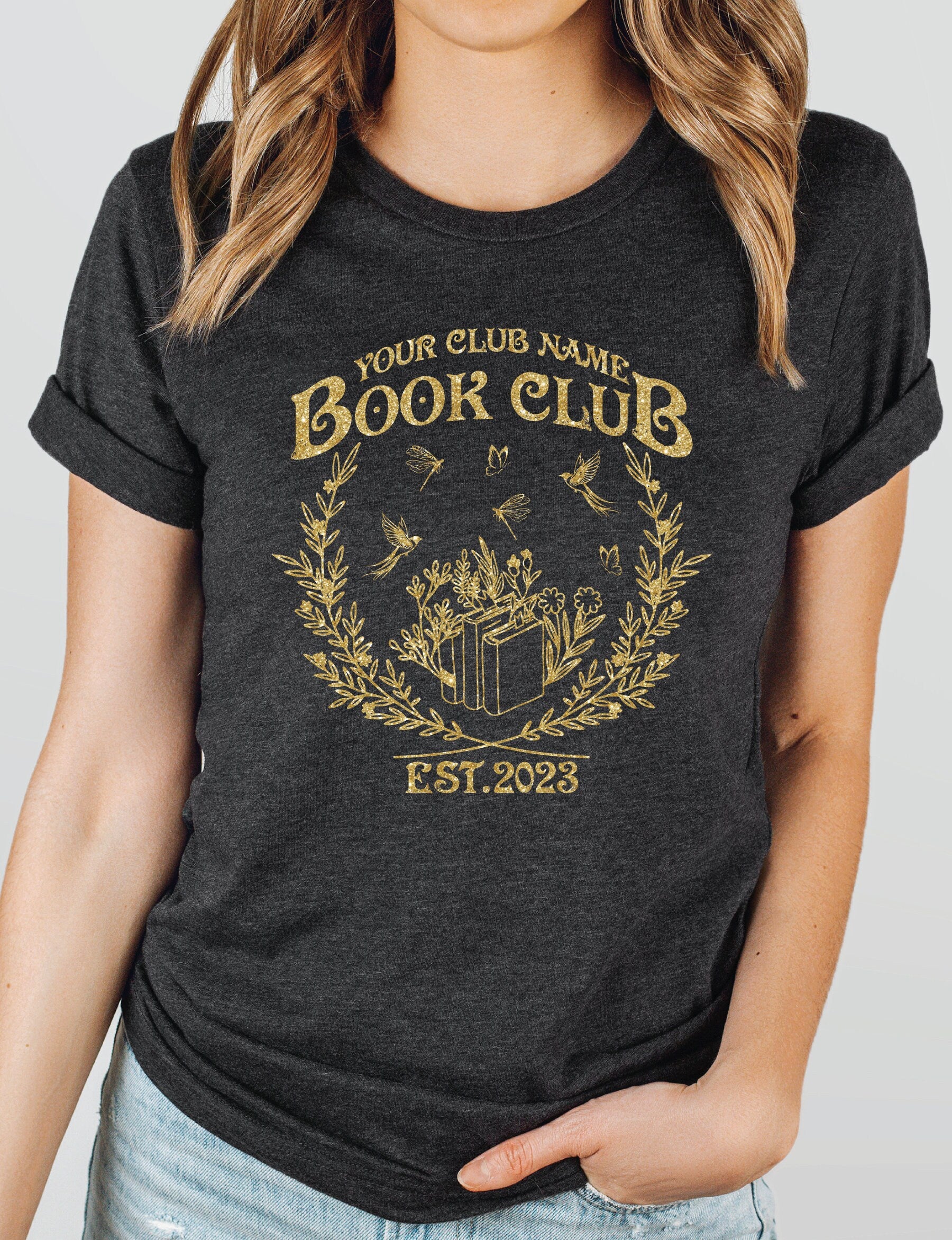 Custom Book Club Shirt Customized Book Shirt Book Club Since Reading Club T-shirt Personalized Name Book Club Tee LS853