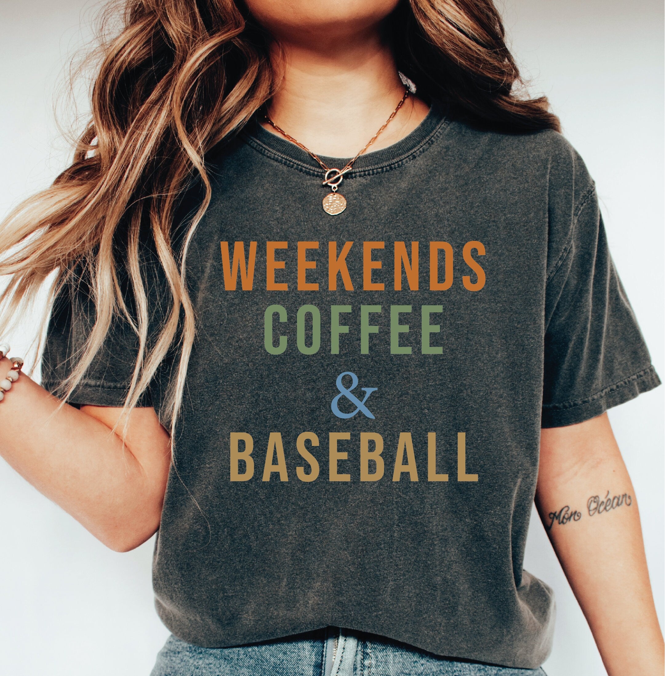 Custom Weekends Coffee And Baseball Comfort Colors Shirt Baseball Mom Shirt Gift for Baseball Lover Baseball Gifts LS886