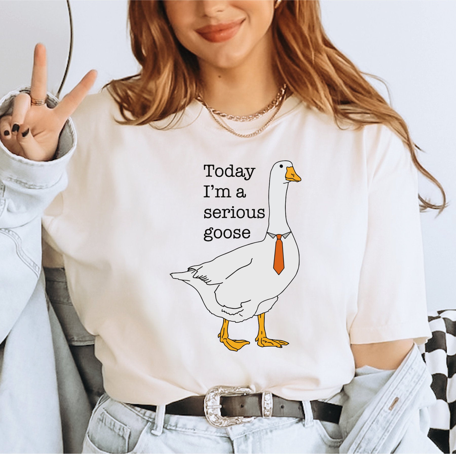 Today I’m A Serious Goose Comfort Colors Shirt Funny Silly Shirt Funny Goose Shirt Shirts for Men Funny Goose T-Shirt