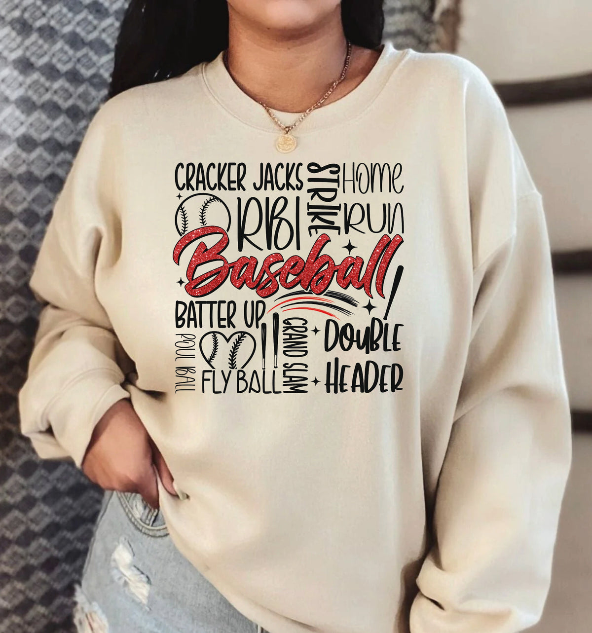 Glitter Baseball Sweatshirt Baseball Mom Sweatshirt Game Day Baseball Hoodie Baseball Team Shirt Baseball Mama