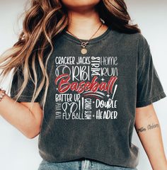 Glitter Baseball Comfort Colors Shirt Baseball Mom Shirt Game Day Baseball Tee Baseball Team Shirt Baseball Mama Shirt