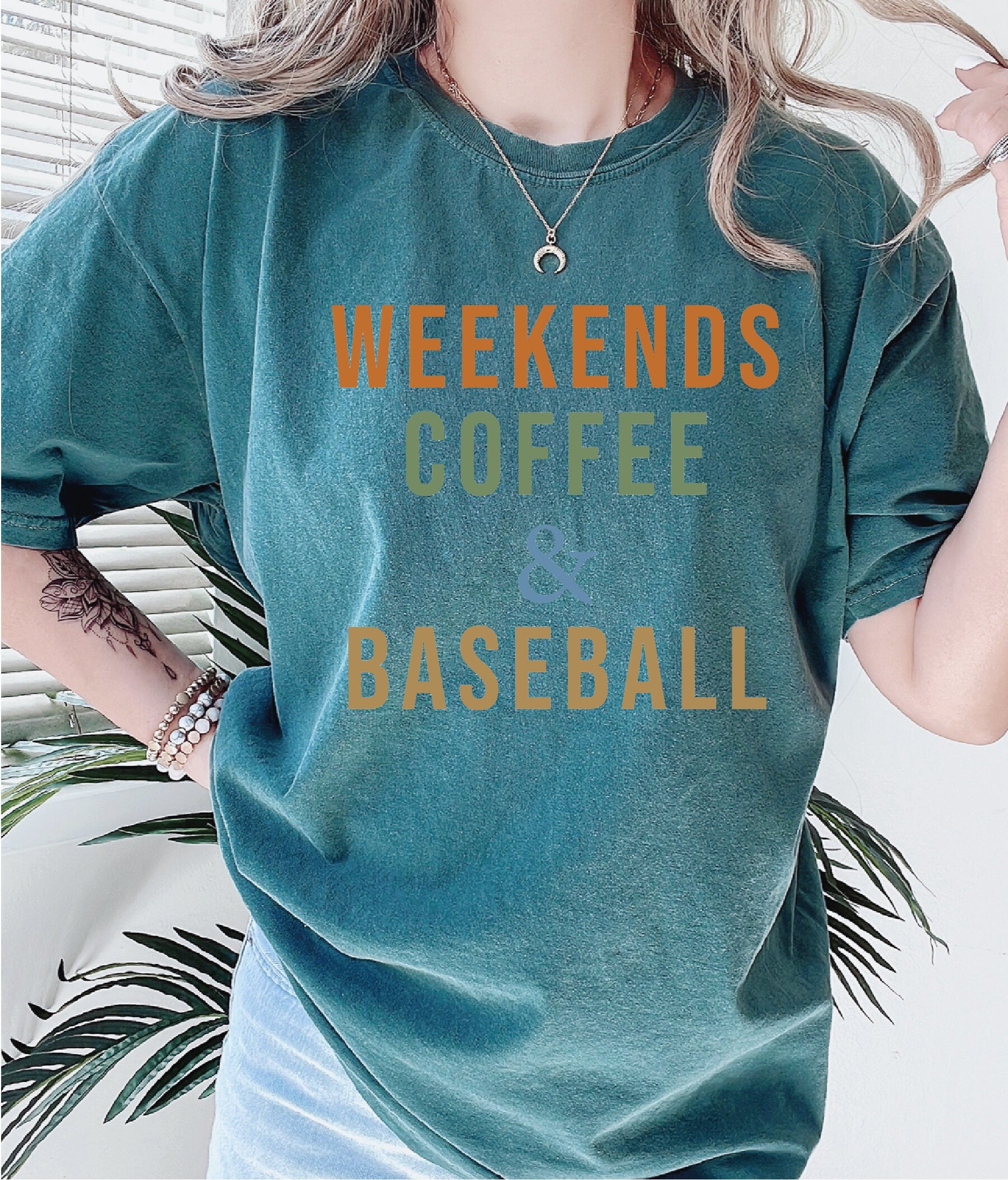 Custom Weekends Coffee And Baseball Comfort Colors Shirt Baseball Mom Shirt Gift for Baseball Lover Baseball Gifts LS886