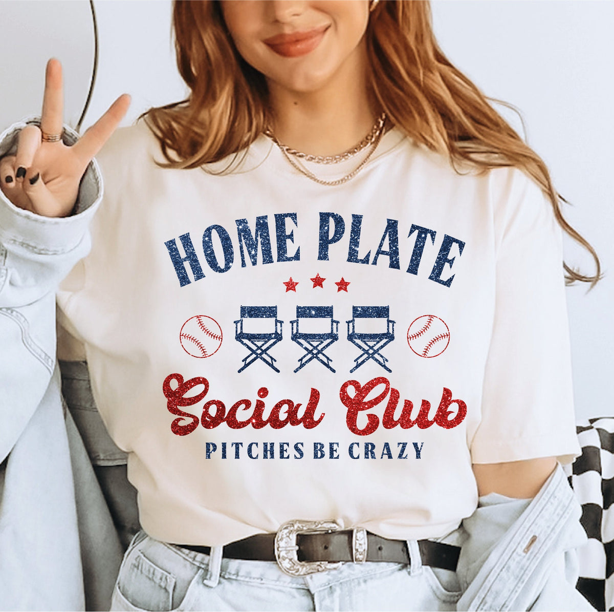 Home Plate Social Club Comfort Colors Shirt Baseball Mama Shirt Baseball Mom T-Shirt Gift for Baseball Mom LS889