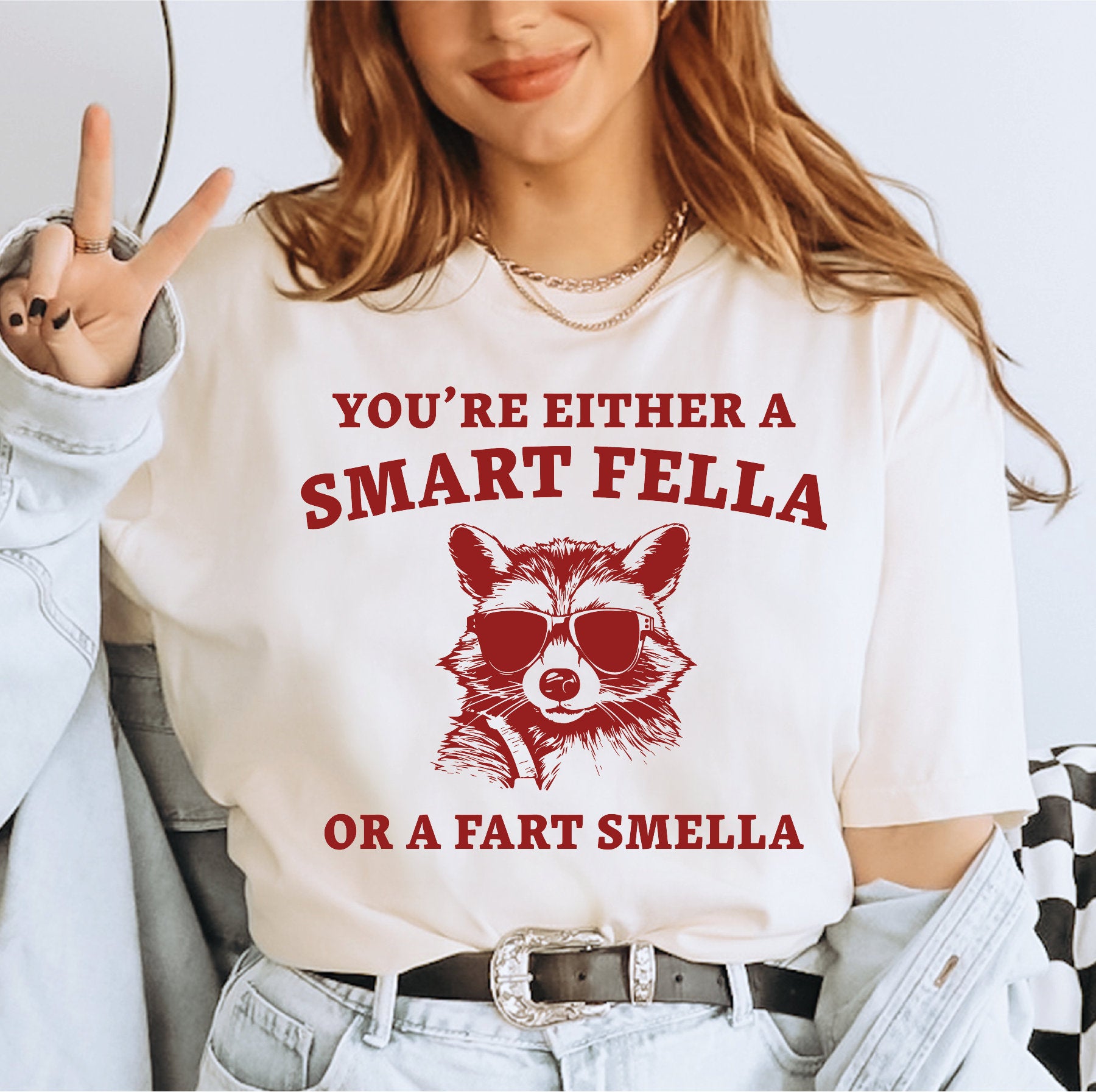 You Are A Smart Fella Or Fart Smella Comfort Colors Shirt Weird Shirt Funny Meme Shirt Trash Panda Shirt LS895