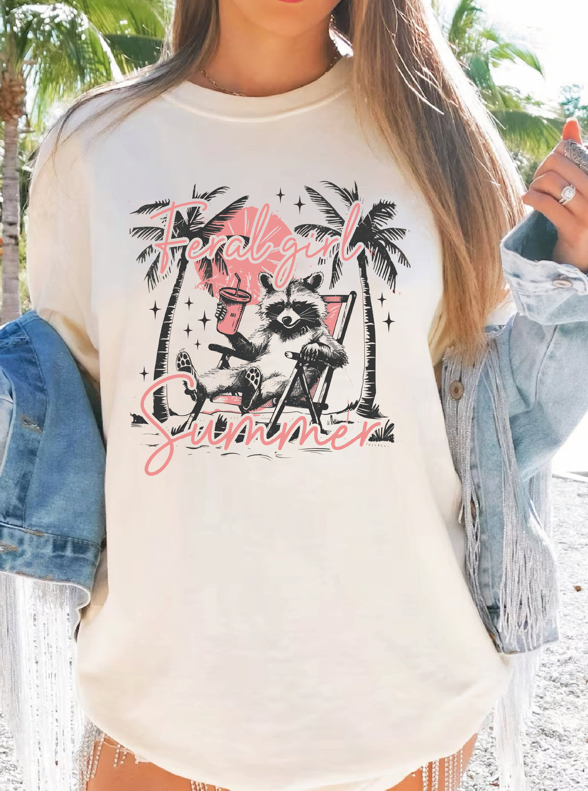 Feral Girl Summer Comfort Colors Shirt Funny Meme Opossum Shirt Feral Girl Shirt Funny Shirt Cowgirl Western Shirt