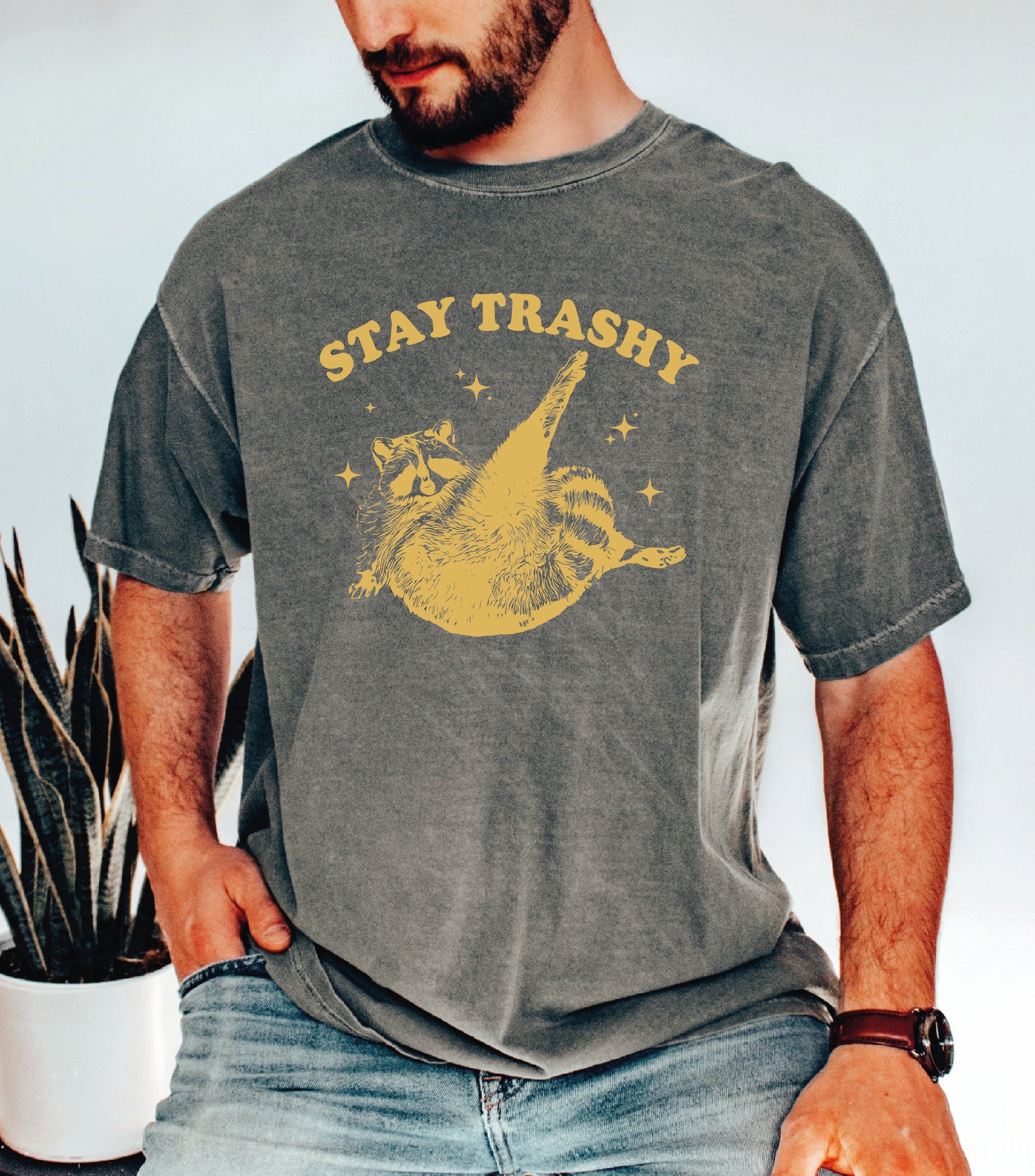 Stay Trashy Comfort Colors Shirt Funny Raccoon Shirt Funny Opossum Shirt Funny Skunk Tshirt Funny Meme Tee Funny Animal