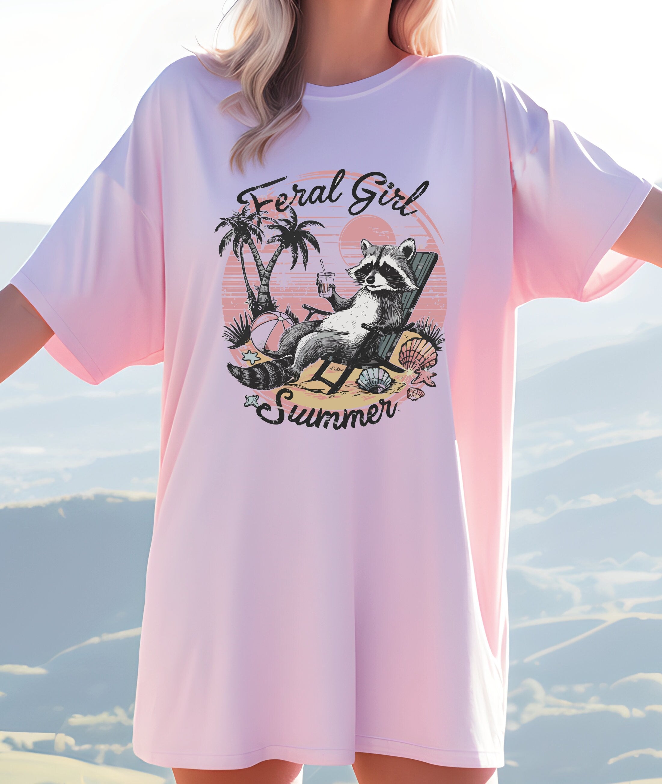 Feral Girl Summer Comfort Colors Shirt Funny Meme Opossum Shirt Feral Girl Shirt Funny Shirt Cowgirl Western Shirt