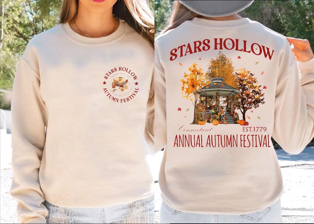 Stars Hollow Fall Sweatshirt Annual Autumn Festival Sweatshirt Vintage Style Stars Hollow Lukes Diner Sweatshirt L065