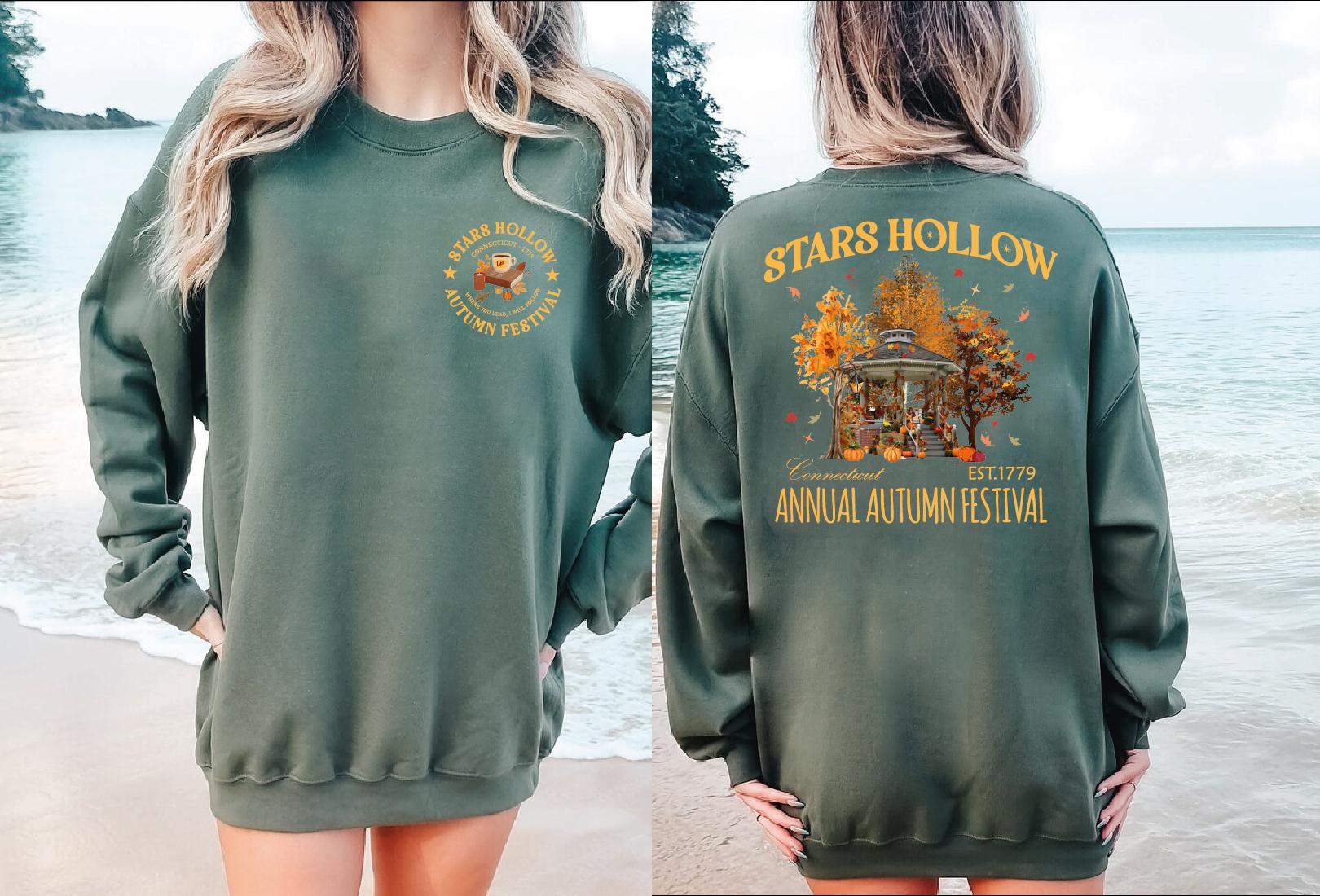 Stars Hollow Fall Sweatshirt Annual Autumn Festival Sweatshirt Vintage Style Stars Hollow Lukes Diner Sweatshirt L065