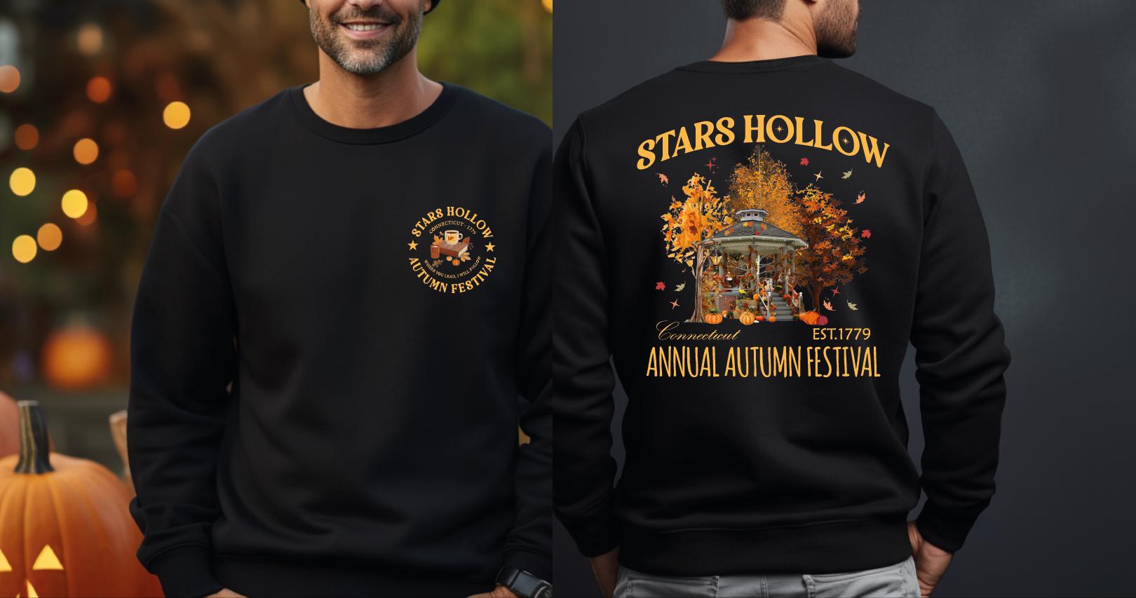 Stars Hollow Fall Sweatshirt Annual Autumn Festival Sweatshirt Vintage Style Stars Hollow Lukes Diner Sweatshirt L065