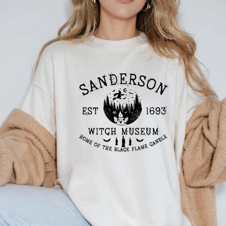 Sanderson Museum Hocus Pocus Halloween Comfort Colors Tshirt Sanderson home of the black flame candle Tee,SAS1718