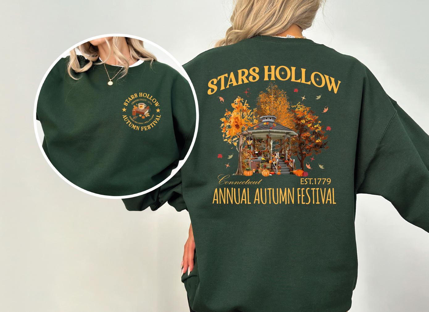 Stars Hollow Fall Sweatshirt Annual Autumn Festival Sweatshirt Vintage Style Stars Hollow Lukes Diner Sweatshirt L065