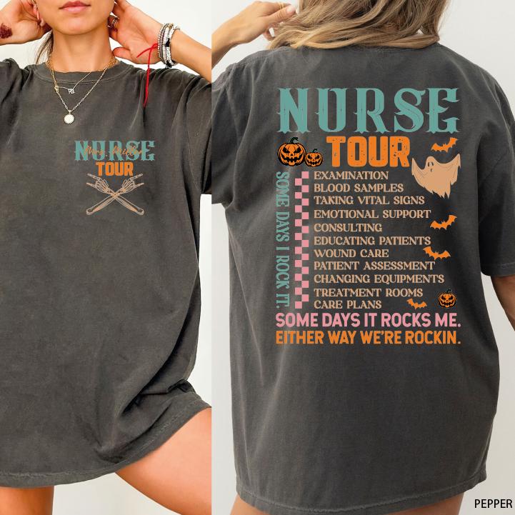 Halloween Nurse Tour Comfort Colors Tshirt,Halloween Nursing Shirt Nurse Fall Shirt Halloween Shirt SAS1750