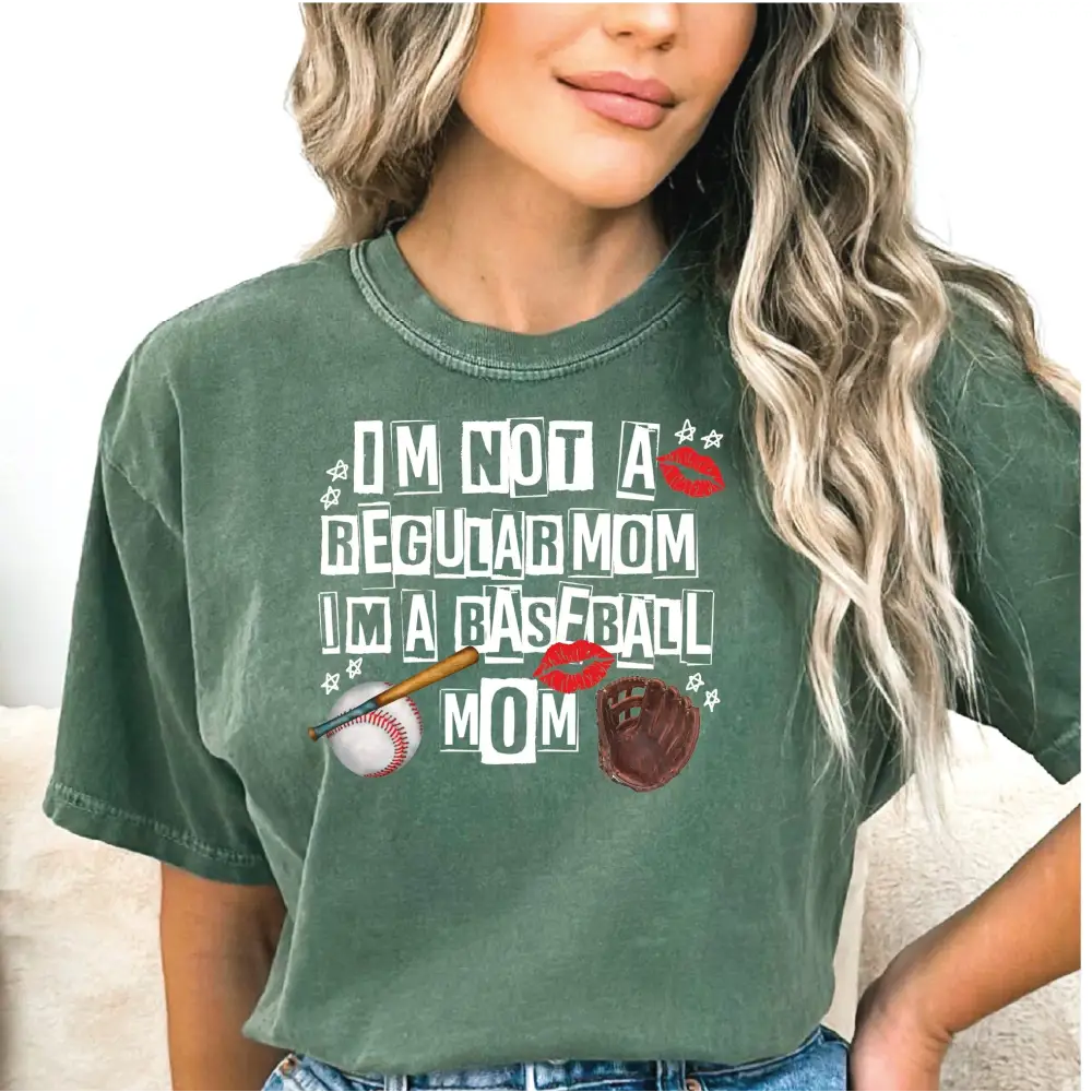 I’m Not Regular Mom Im A Baseball Mom Comfort Colors Shirt Baseball Mama Shirt Funny Baseball Mom T-Shirt Gift