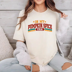 In My Pumpkin Spice Era Comfort Colors Shirt Retro Pumpkin Tshirt Fall T-Shirt SAS1629 - Physical