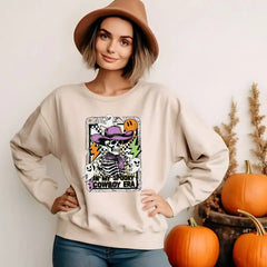 In My Spooky Cowboy Era Sweatshirt Cowboy Pumpkin Hoodie Halloween Skeleton Western Shirt Ghoust Tee Pumpkin Hoodie