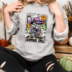 In My Spooky Cowboy Era Sweatshirt Cowboy Pumpkin Hoodie Halloween Skeleton Western Shirt Ghoust Tee Pumpkin Hoodie